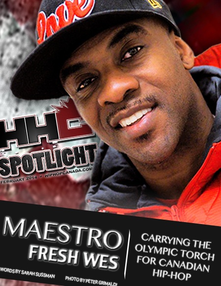 Artwork for HipHopCanada's Spotlight Feature on Maestro Fresh Wes (Feb. 2014)