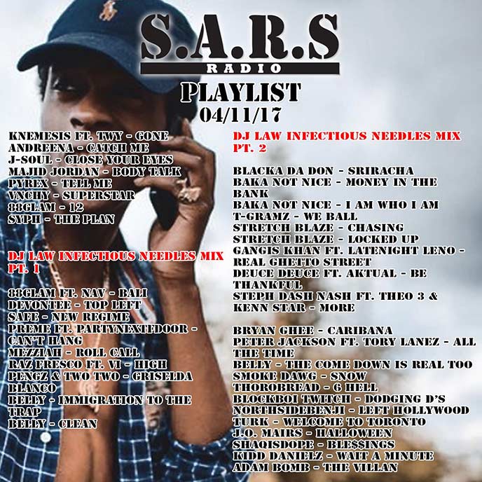 Listen to the latest from Toronto’s own SARS Radio: Episodes 106-108