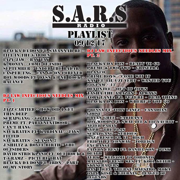 SARS Radio Ep. 109 features new Blacka Da Don, SG, Roy Woods & more