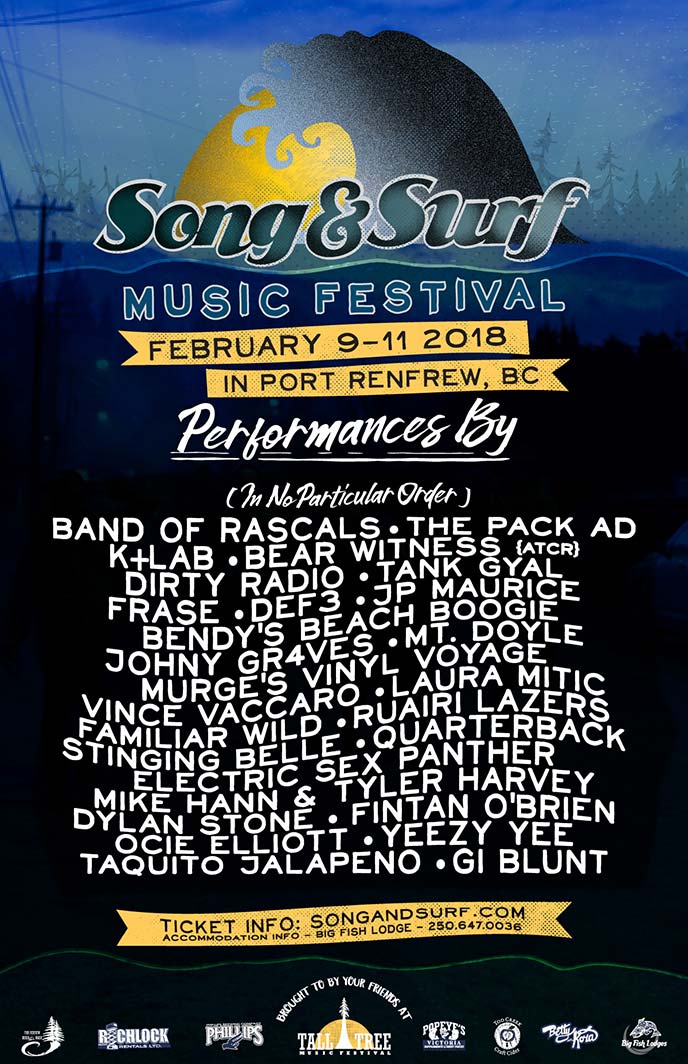 Song & Surf Music Festival announces 2018 lineup