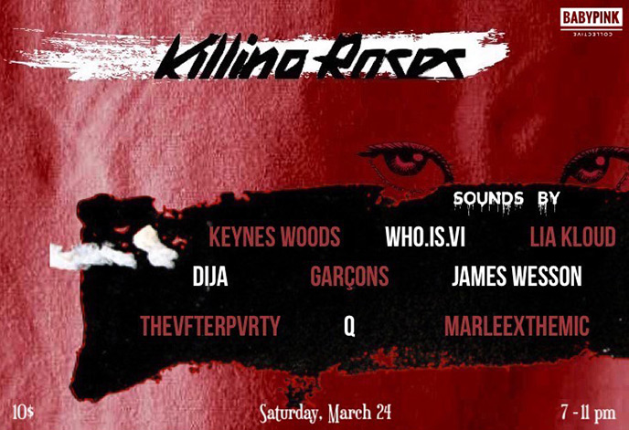 Killing Roses event to feature 15+ artists (music & visual)