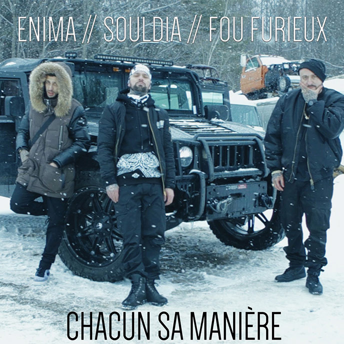 Enima, Souldia & Fou Furieux team up for Chacun sa maniere