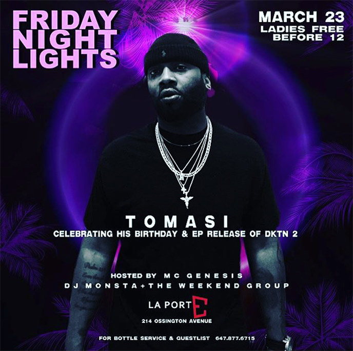 March 23: Tomasi to celebrate birthday & EP release in Toronto
