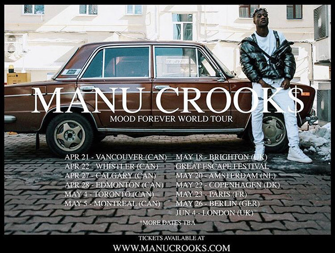 Australian Manu Crook$ kicks off Canadian Tour tonight in Vancouver