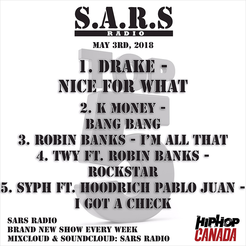 Drake stays at No. 1 on SARS Radio Episode 123