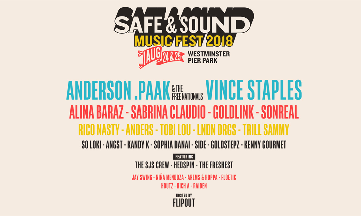 Anderson .Paak and Vince Staples to headline incredible Safe & Sound Music Fest lineup