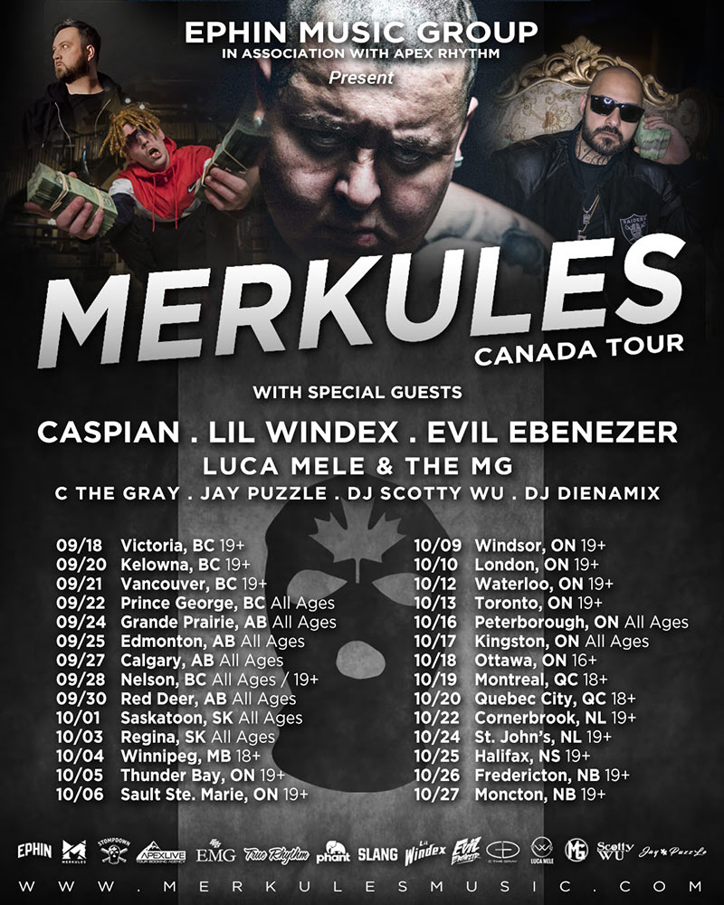 Merkules Canada Tour: 25+ dates starting in September