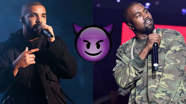 Drake trolls Kanye West with purple demon emoji