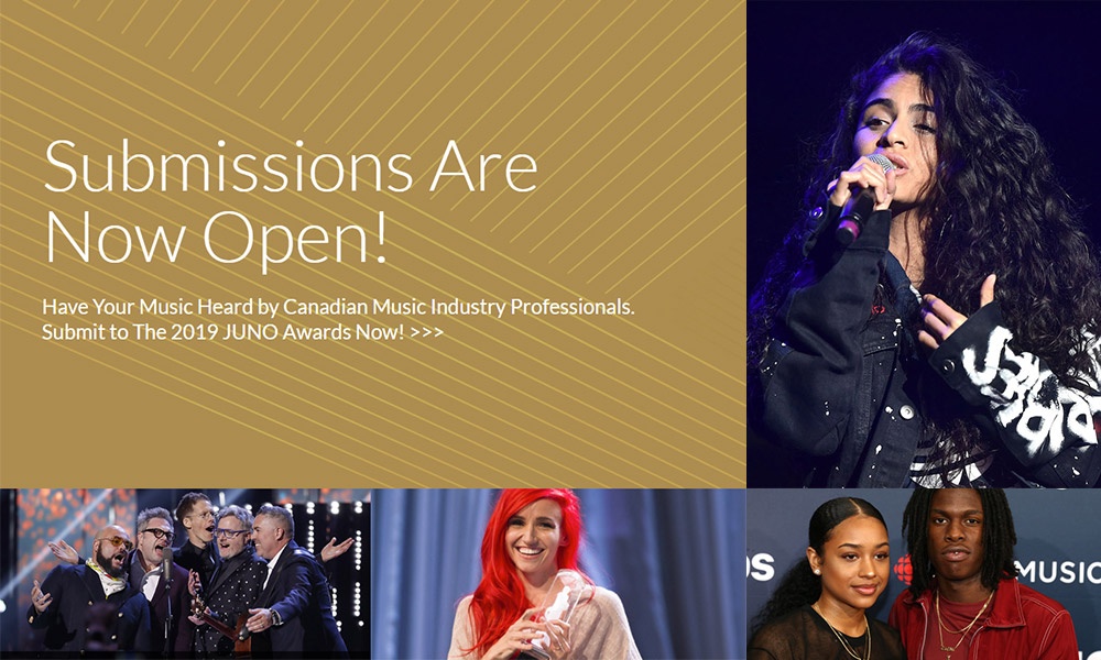 Submissions are now open for the 2019 JUNO Awards