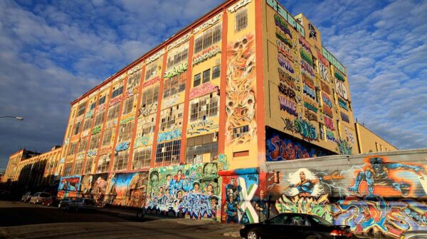 Photo of the famous 5 Pointz building in NYC