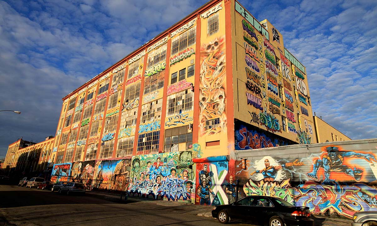 Photo of the famous 5 Pointz building in NYC