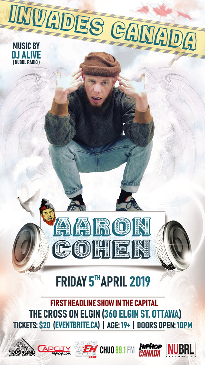 April 5: Seattle via Queens rapper Aaron Cohen to headline in Ottawa