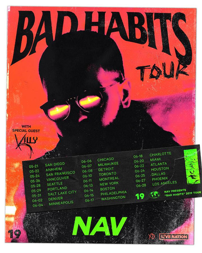 NAV's Bad Habits North American Tour to reach Vancouver, Toronto and Montréal