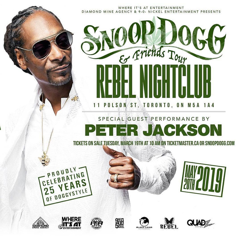 May 20: Peter Jackson to open for Snoop Dogg at 25th Anniversary of Doggystyle event