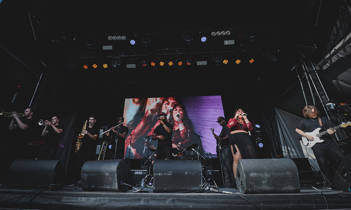 Ottawa band BLAKDENIM performing at Ottawa Bluesfest 2019