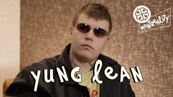 Yung Lean wearing sunglasses in a scene from his new interview with Montreality