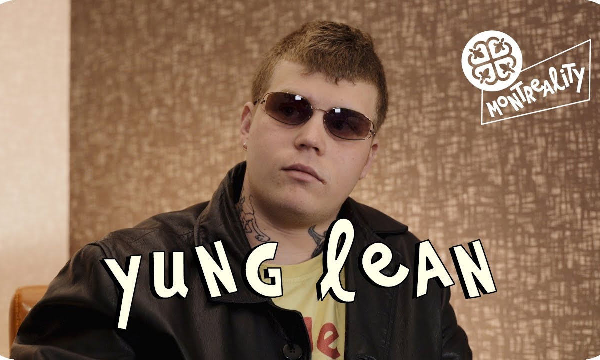 Yung Lean wearing sunglasses in a scene from his new interview with Montreality