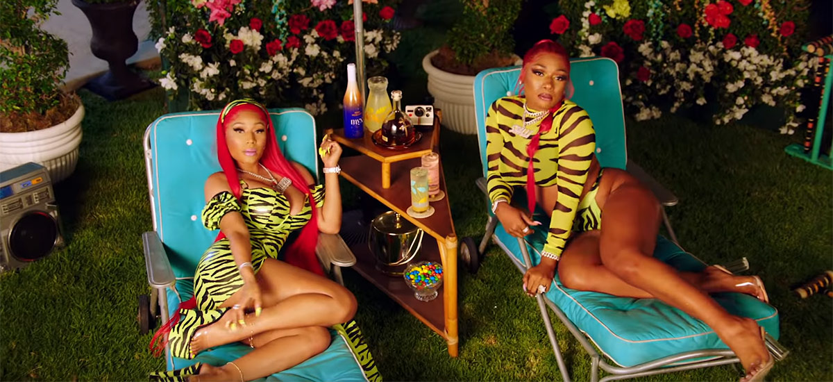 Nicki Minaj and Megan Thee Stallion pictured in the new music video for Hot Girl Summer