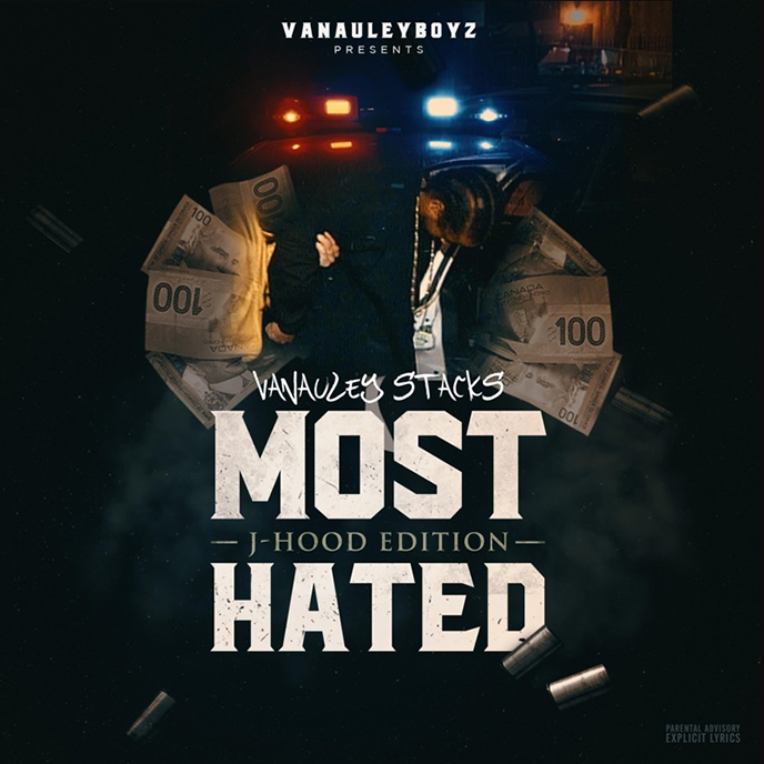 Artwork for the new Vanauley Stacks project Most Hated: J-Hood Edition