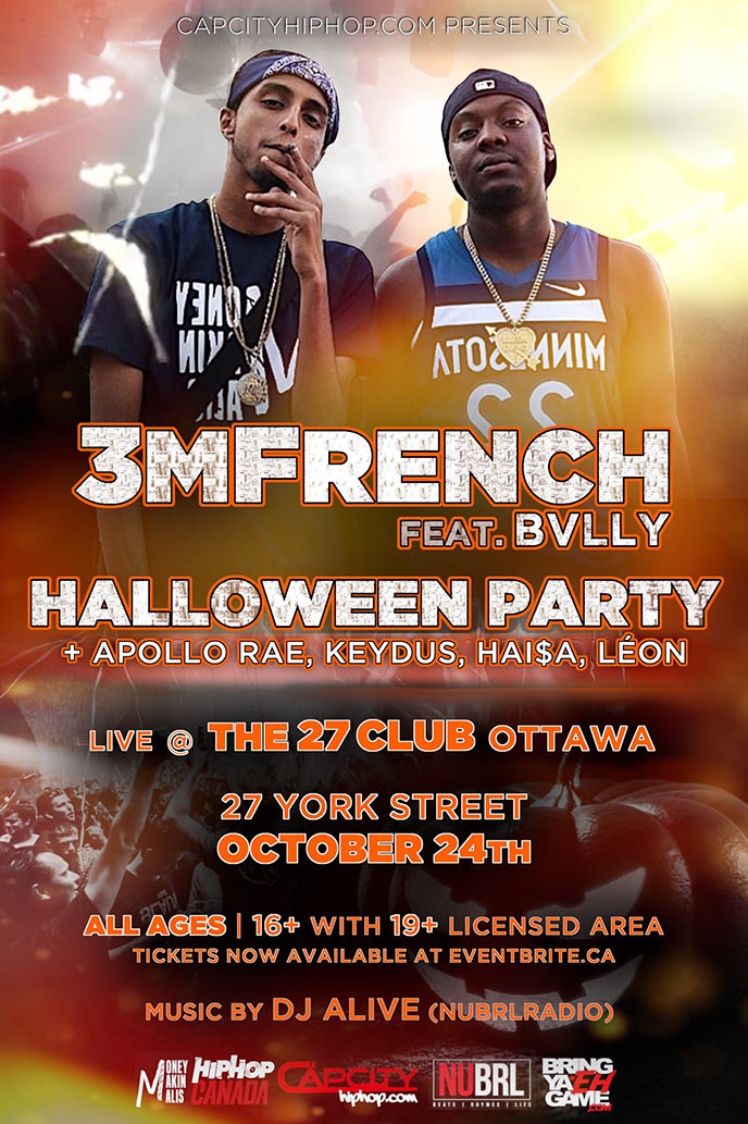 CapCityHipHop to host Halloween party featuring 3MFrench, Bvlly & more on Oct. 24