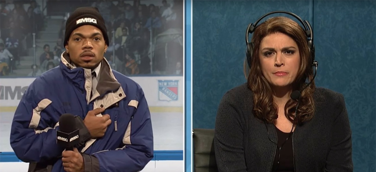 Chance the Rapper reprises role as Lazlo Holmes for NHL skit