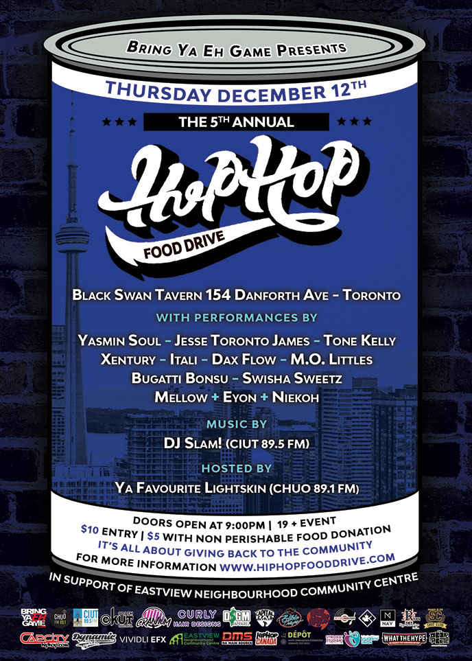 Dec. 12-14: Bring Ya Eh Game to host 5th annual food drive in Toronto, Ottawa and Montreal