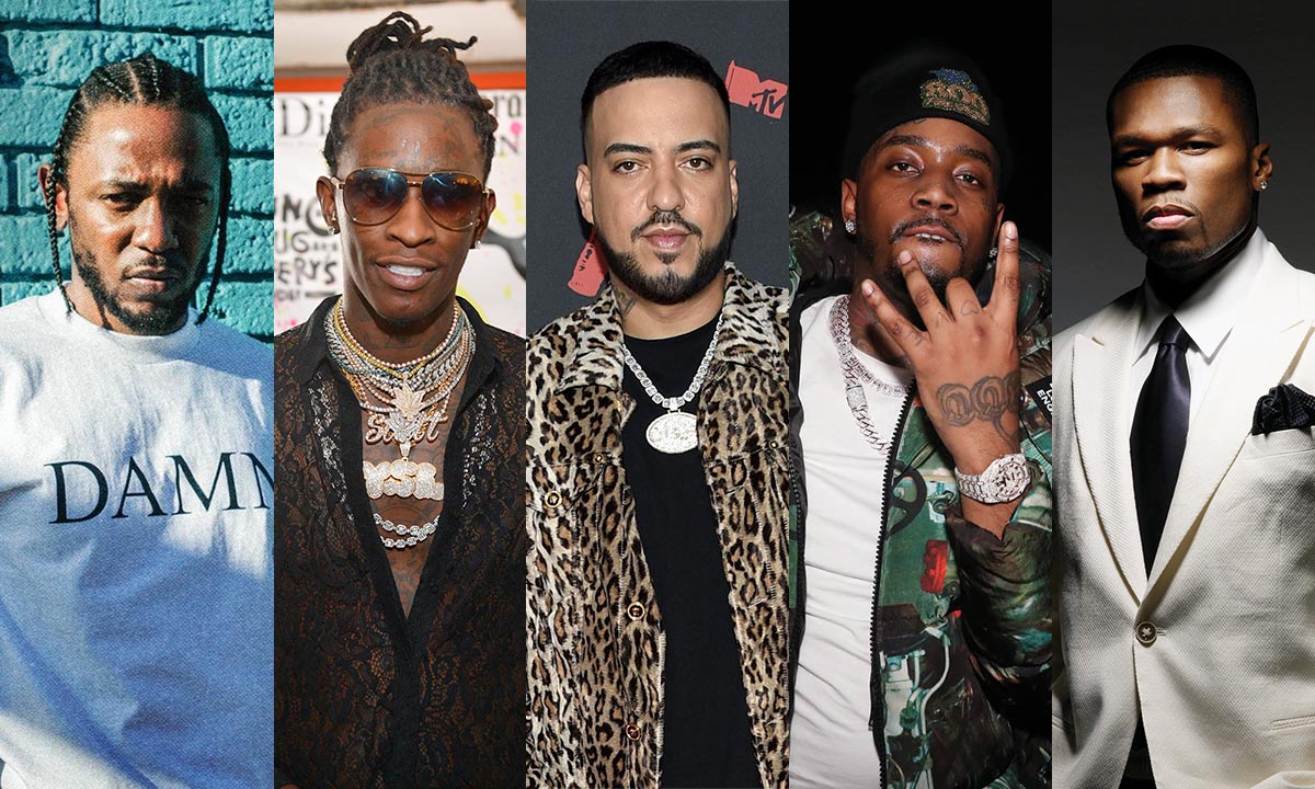 Kendrick Lamar, Young Thug, French Montana, Fivio Foreign and 50 Cent