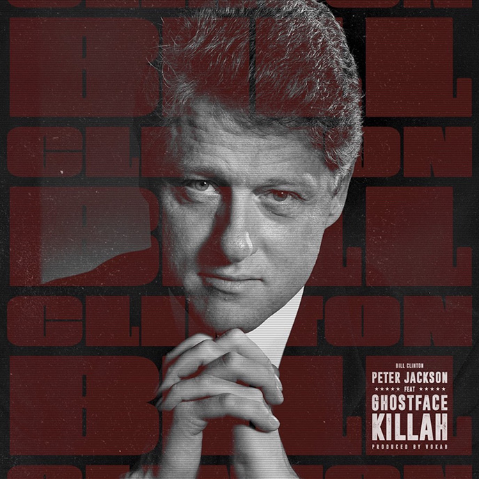 Artwork for the new Peter Jackson single Bill Clinton