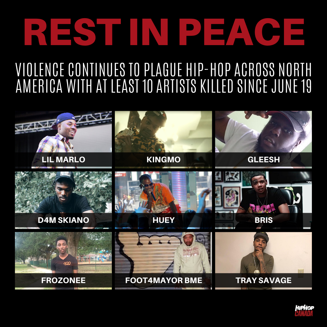 At least 10 rappers have been killed by gun violence since June 19
