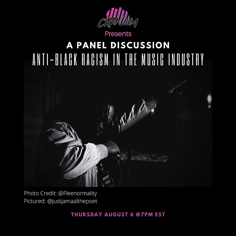 Tonight: Cranium to host Anti-Black Racism in the Music Industry panel