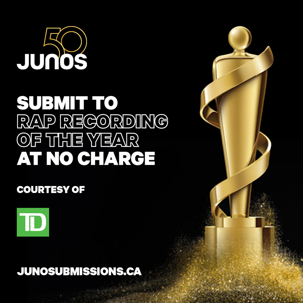 CARAS: Submitting to the JUNOs for Rap Recording of the Year is FREE