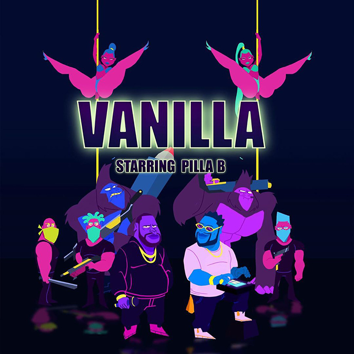 Artwork for the Vanilla single and video by Pilla B