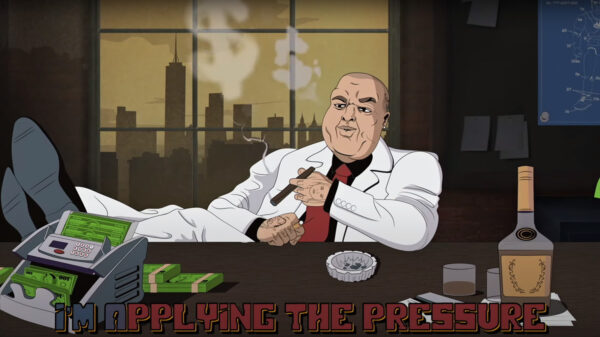 Scene from the Apply Pressure video