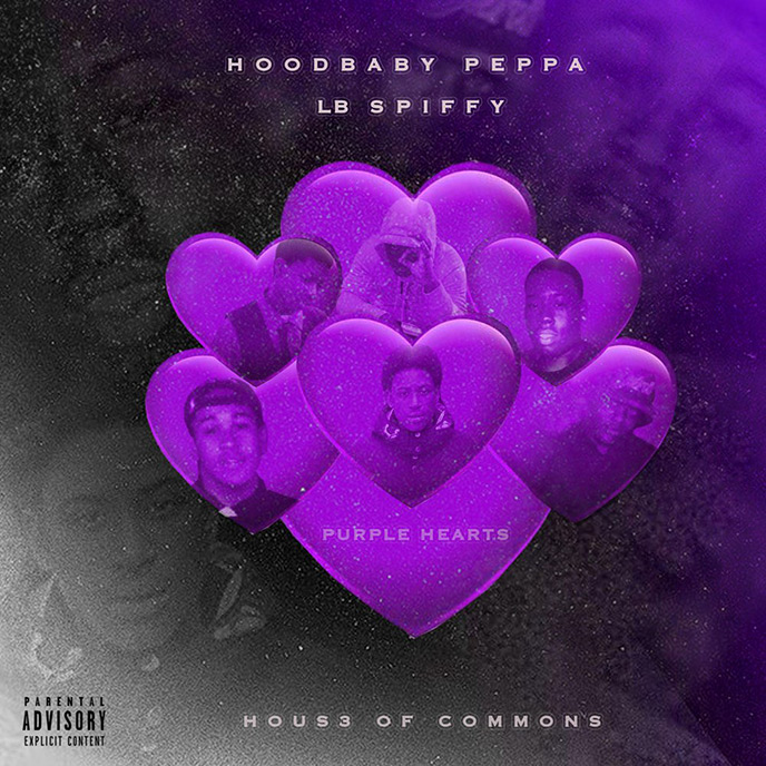 Artwork for Purple Hearts by Hoodbaby Peppa and LB Spiffy
