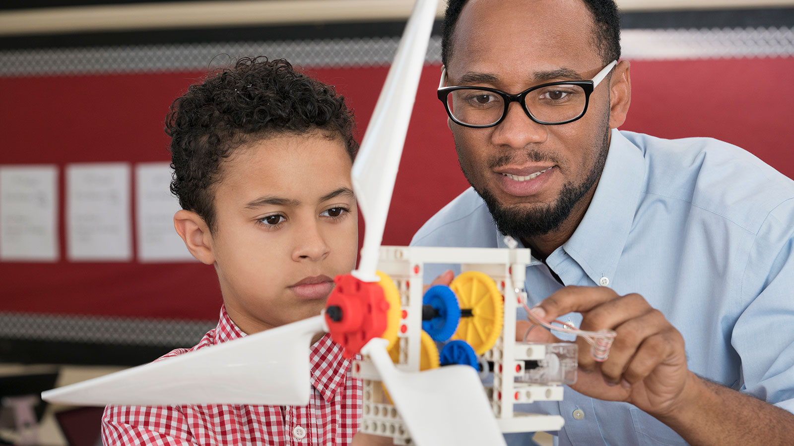 A Black student and teacher (Photo: Ariel Skelley/DigitalVision via Getty Images Plus)