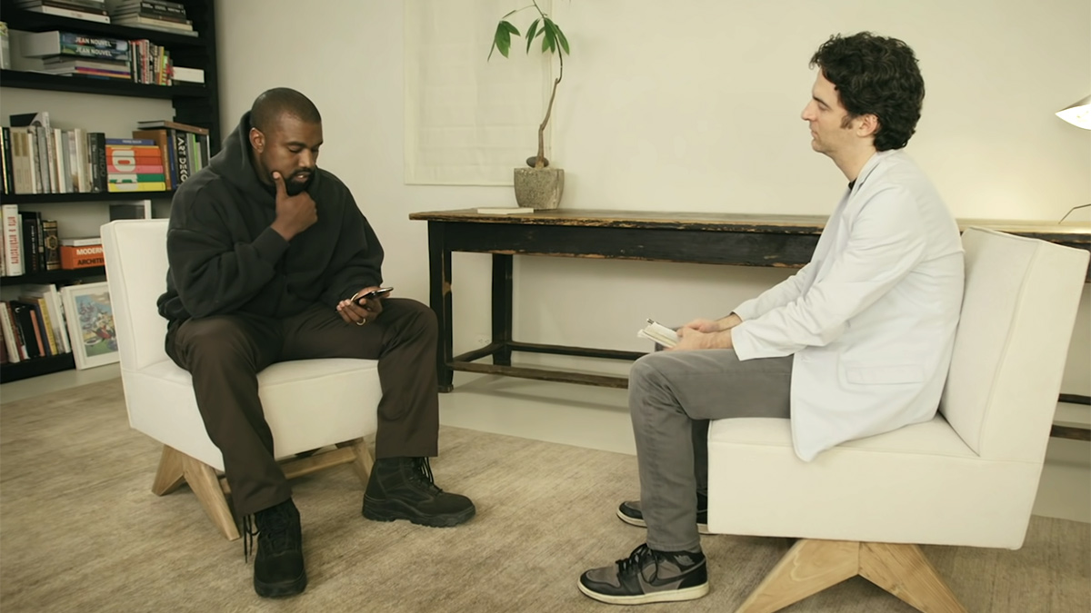 Kanye West during a recent interview with Forbes