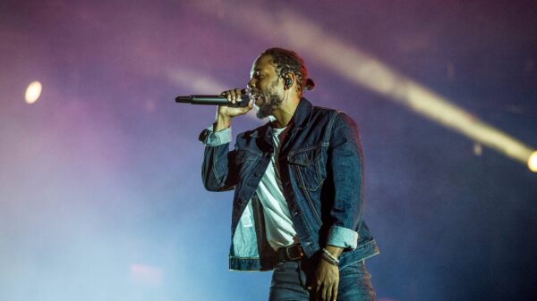 Kendrick Lamar performing at FEQ in 2017