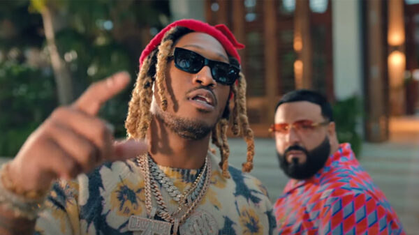Future and DJ Khaled in a scene from the BIG TIME video