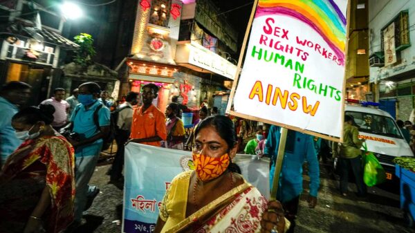 A protest for the rights of sex workers