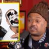A collage of images featuring photos of the rap duo Insane Clown Posse, and D12 rapper Bizarre