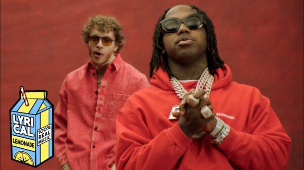 Jack Harlow and EST Gee stand together in the Backstage Passes video