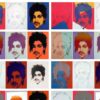 A collage of images featuring the same face of a man in different colour combos