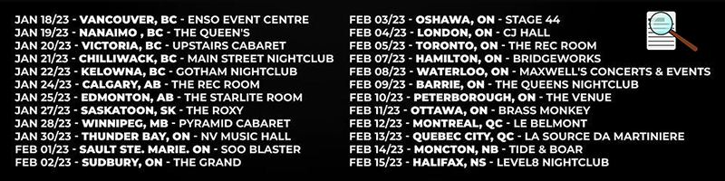 Tour dates for the Tony Yayo 2023 Canadian Tour