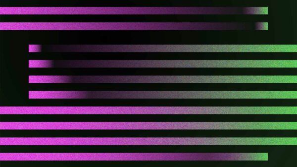 Purple and green lines blending together