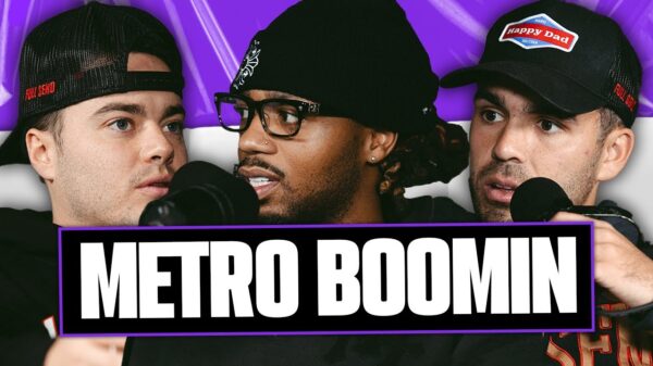 Metro Boomin and the hosts of the Full Send Podcast
