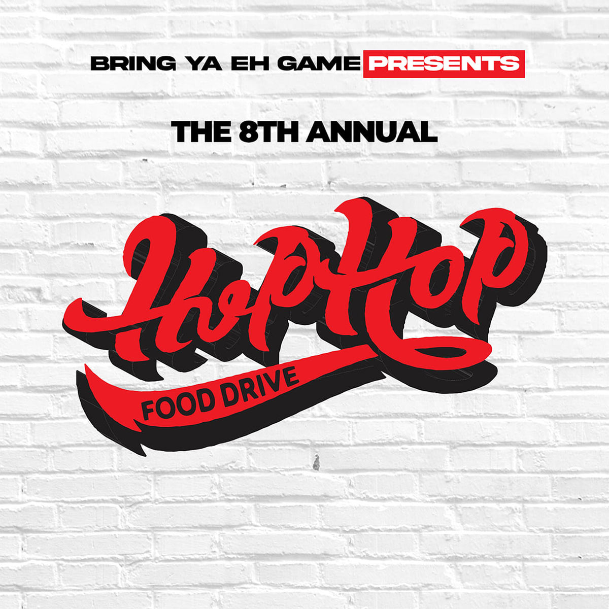 Promotional poster for the Hip Hop Food Drive