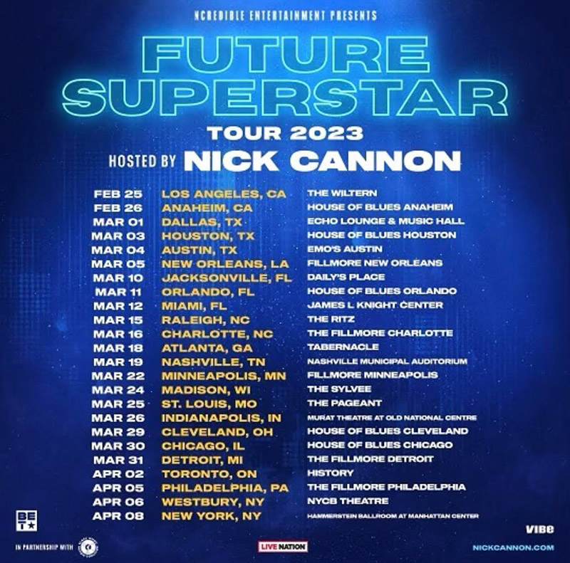 Poster for the Future Superstar Tour 2023
