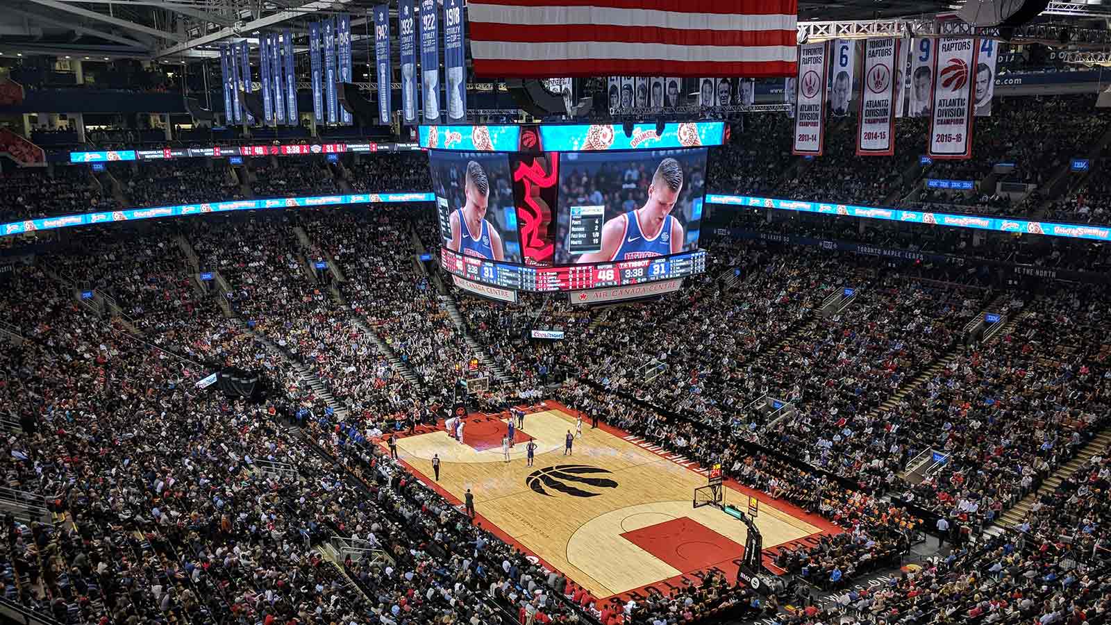 Toronto Raptors stadium on game day