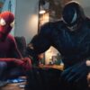 Spider-Man and Venom sitting next to each other