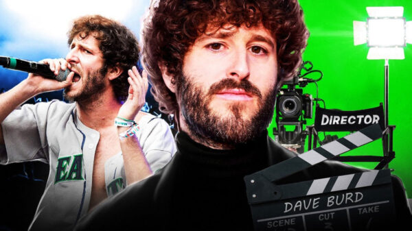 A composite image of photos of rapper Lil Dicky